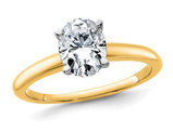1.20 Carat (ctw VS2, G-H) Certified Lab-Grown Diamond Solitaire Engagement Ring in 14K Yellow Gold
